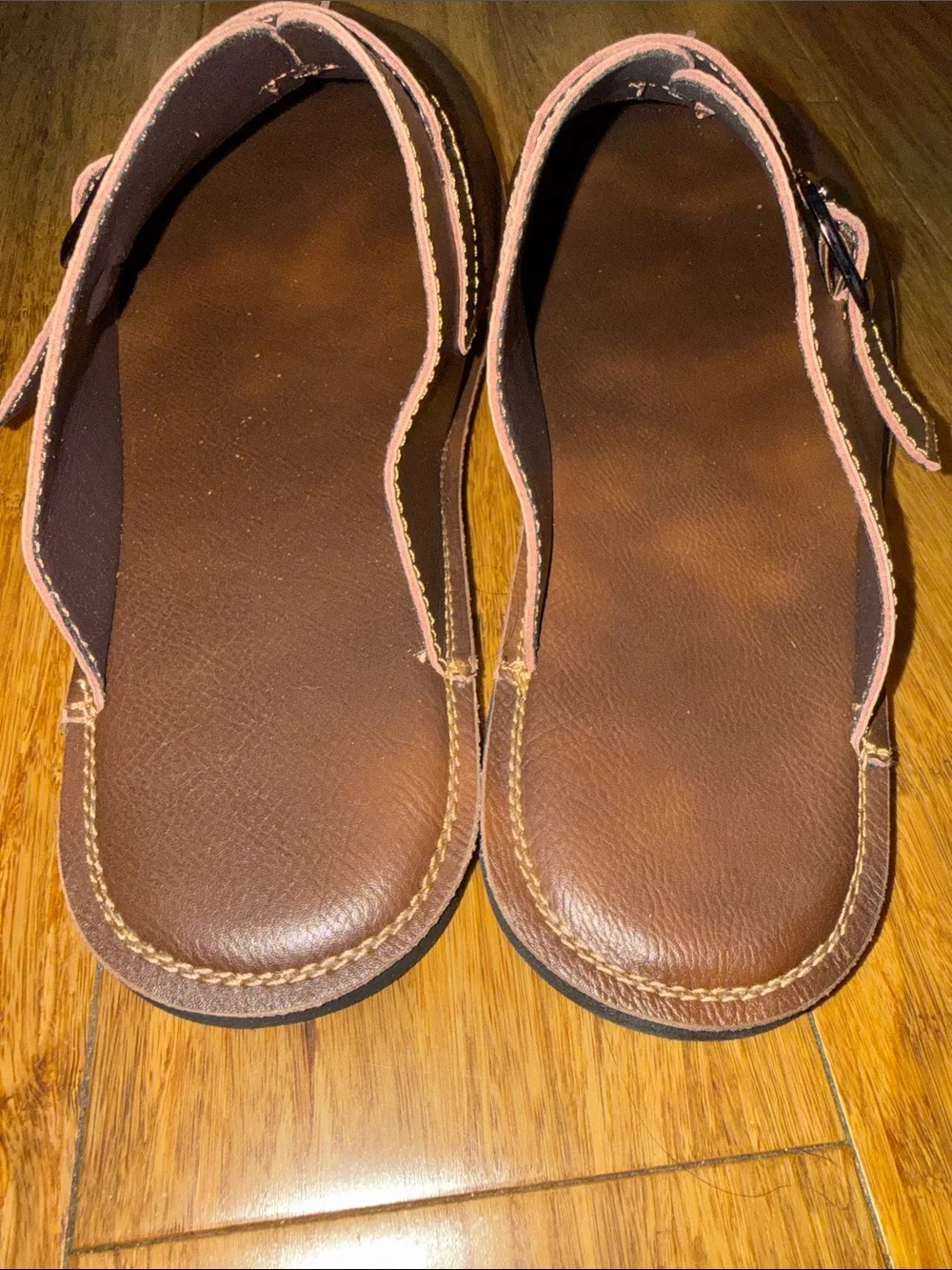 Men's Brown Leather Slip-On Clog